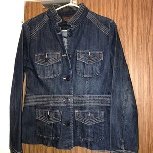 Denim Jacket with Button Details